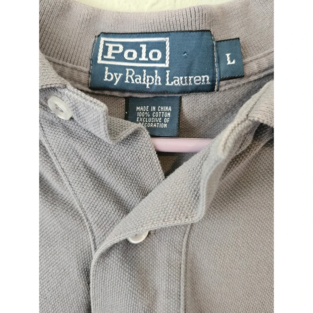 Polo Ralph Lauren Mens‎ Gray Short Sleeve Classic Fit Polo Shirt Size L